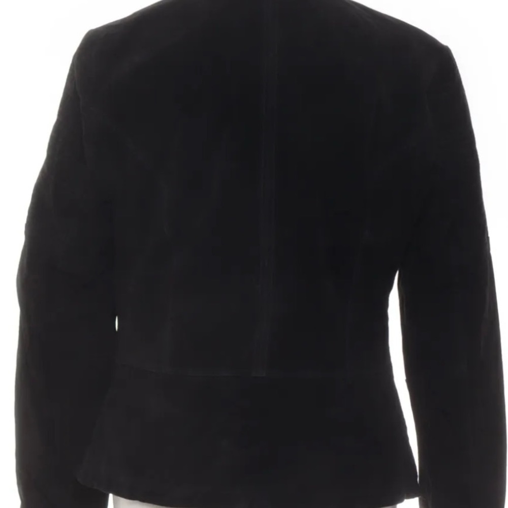 Black Suede leather biker Esmara by Heidi Klum jacket size medium - Picture 3 of 9